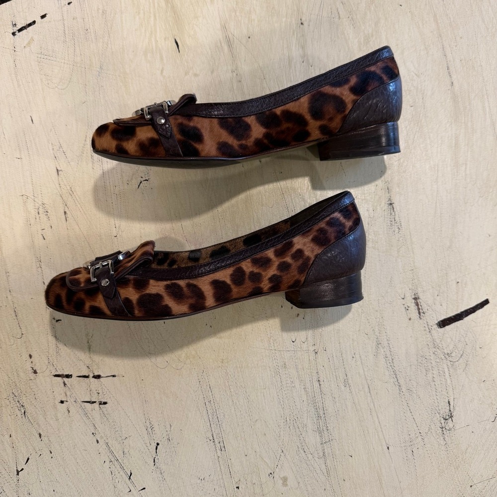 Dolce & Gabbana Animal Print Leather Ballet Flats Shoes Size 36 6 - Picture 5 of 10